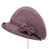 Small Rolled Edge Fisherman Hat with Bow Waistband Decor, Simple Stylish Sun Hat Bucket Hats Suitable for Travel