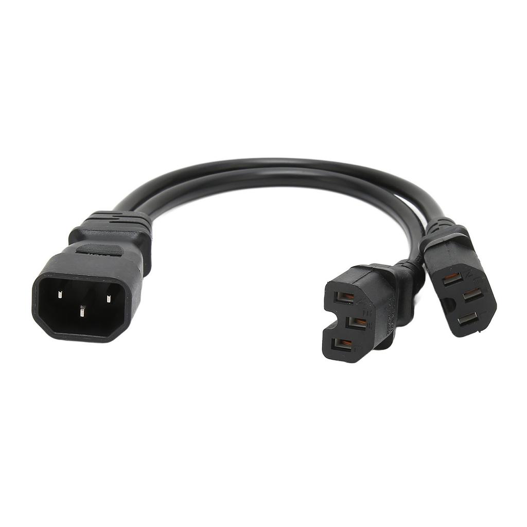 IEC320 C14 To Dual C15 Cord Male To Female Safe Power Splitter Cable for Desk Lamp Printer Projector 100‑250V 12.6in
