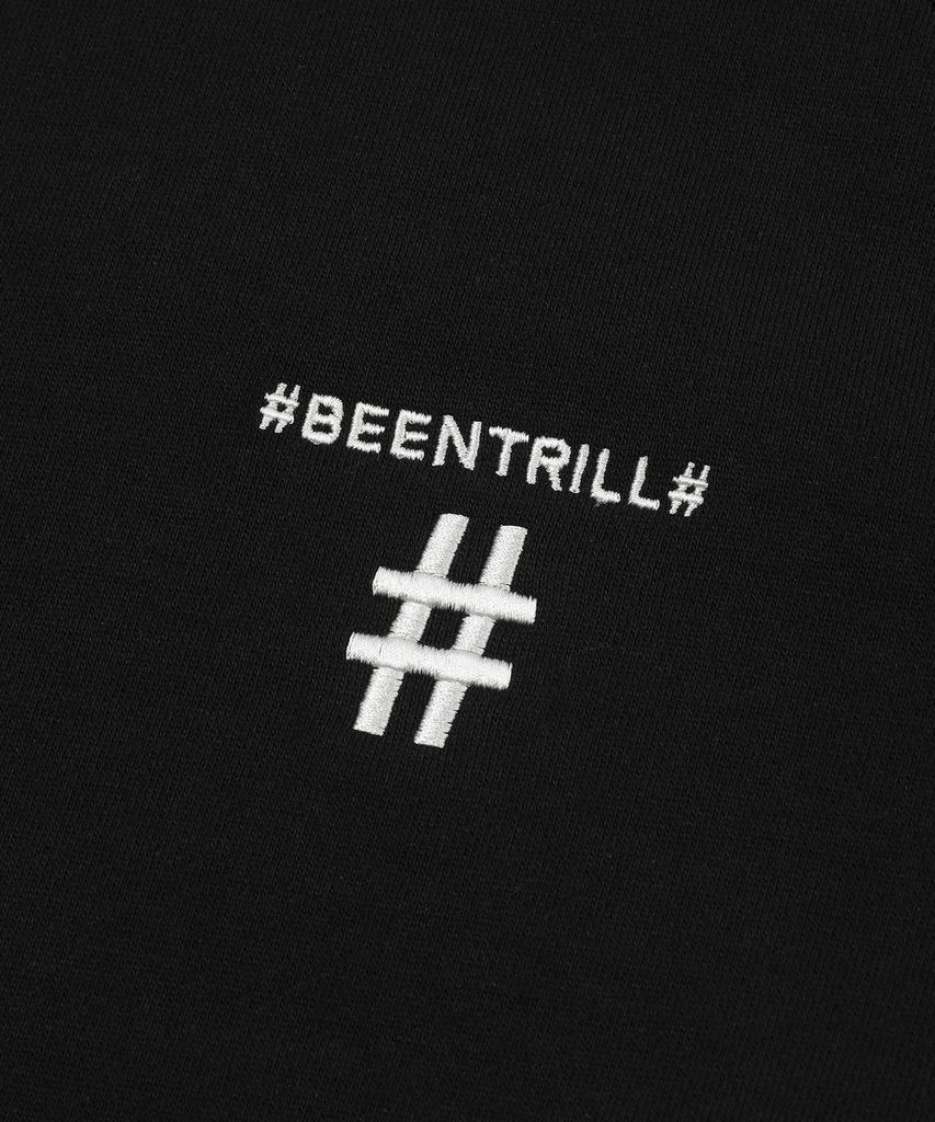 Женская укороченная толстовка BEENTRILL NEWYORK в тон с хэштегом (черный)