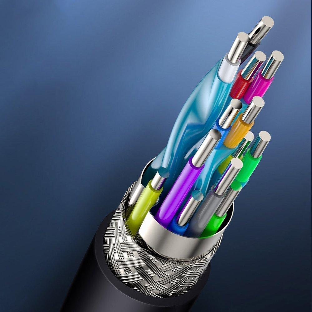 Baseus 3m HDMI 2.0 Cable - 4K 60Hz, 3D HDR, 18Gbps – Black (Model: CAKGQ-C01)