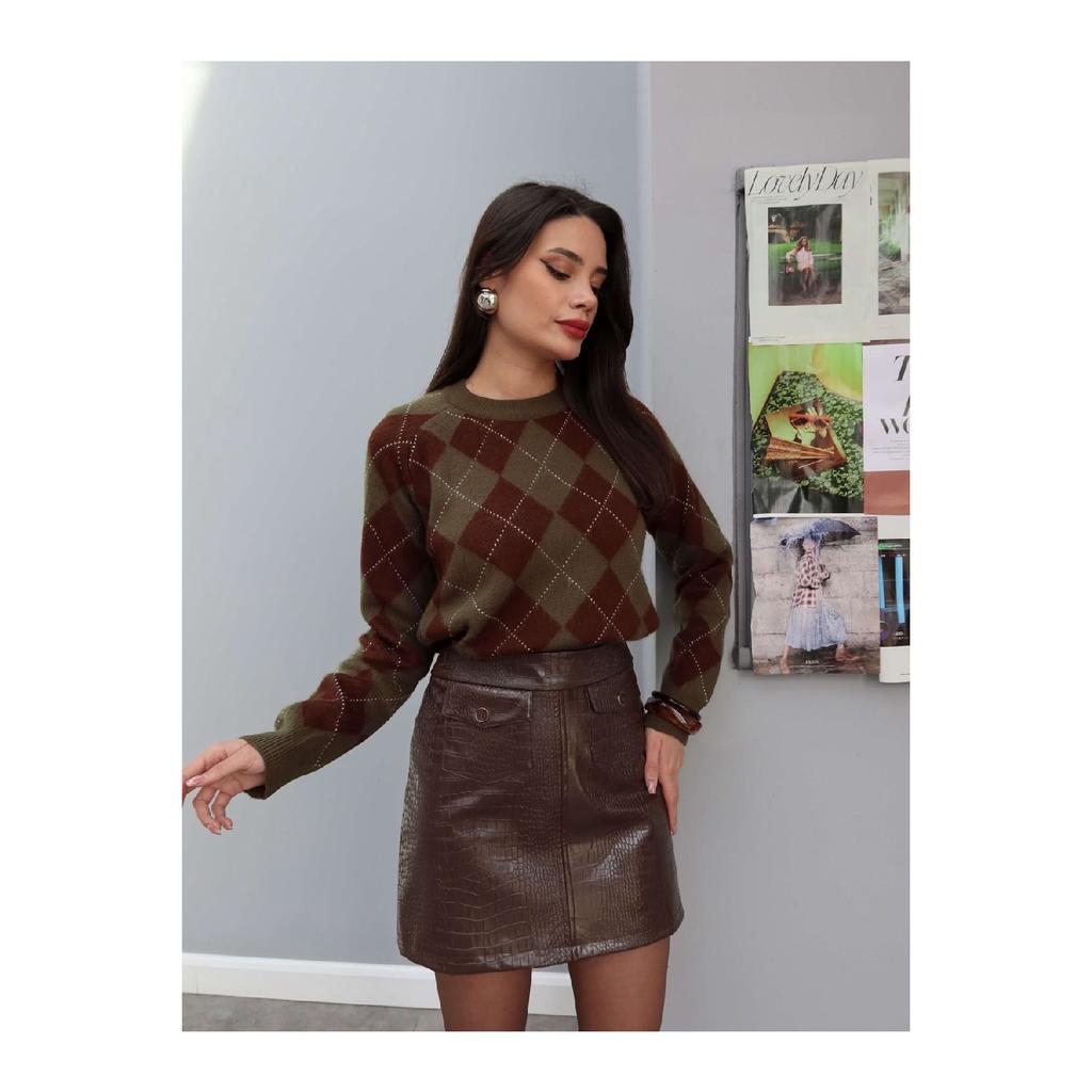 Square Pattern Sweater