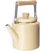 atRise Enamel Kettle 2L Quickly Even On Busy Gas Stove IH Compatible Stylish Kettle [AtRise] {Boils Mornings} (White Tea)
