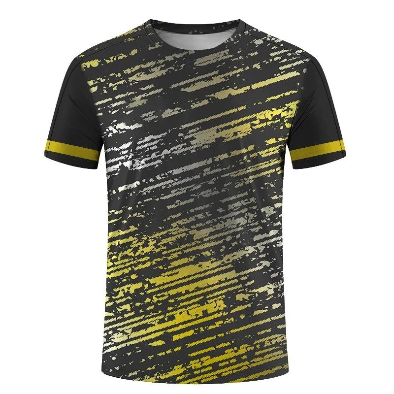 Outdoor Sports Events Training Clothing Badminton Motion Men's T Shirt Oversized Short Sleeve Tracksuit Casual Round Neck Tops