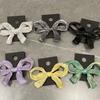 Girl Hairpin Pearlescent Luster Bowknot Decor Non-Slip Design Bangs Side Half-Tied Hair Clip Hair Accessories