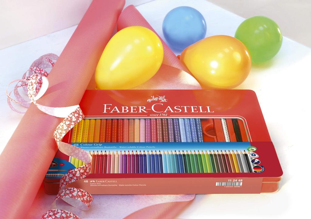 Color Grip Watercolor Pencils 48 Colors with Accessories 112448 Faber-Castell (canned)
