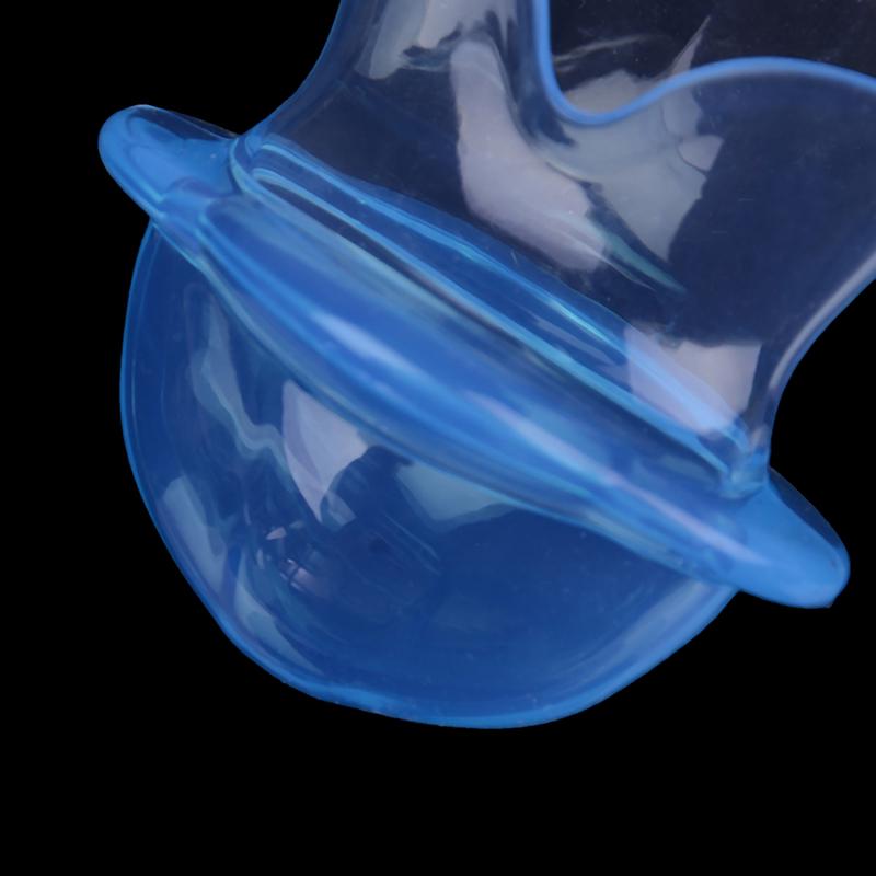 Портативный синий силиконовый чехол для языка с клеем