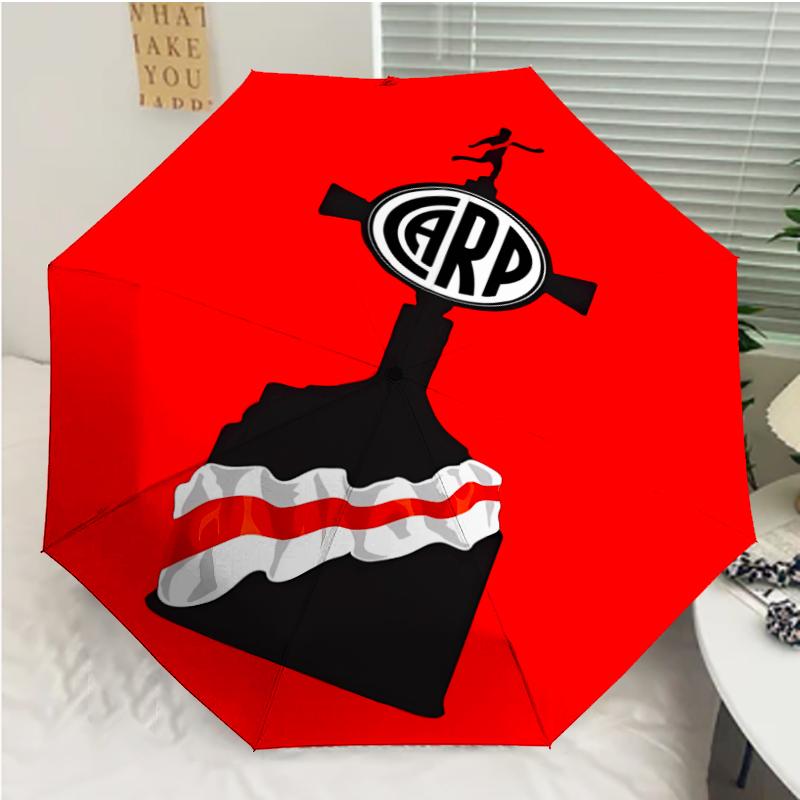 Feyenoord Rotterdam logo Print Automatic Umbrella, 8 Rib Iron Frame, Plastic Handle, Suitable for Outdoor Travel &Daily , Ideal Gift