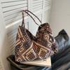 Холщовая сумка в этническом стиле 2025 новая модная вместительная сумка-тоут для поездок на работу женская сумка для занятий в университете женская