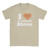 Men's T-Shirt I Love Le Poisson Steve Funny 100% Cotton Tee Shirt Short Sleeve  T Shirts Round Collar Tops Plus Size