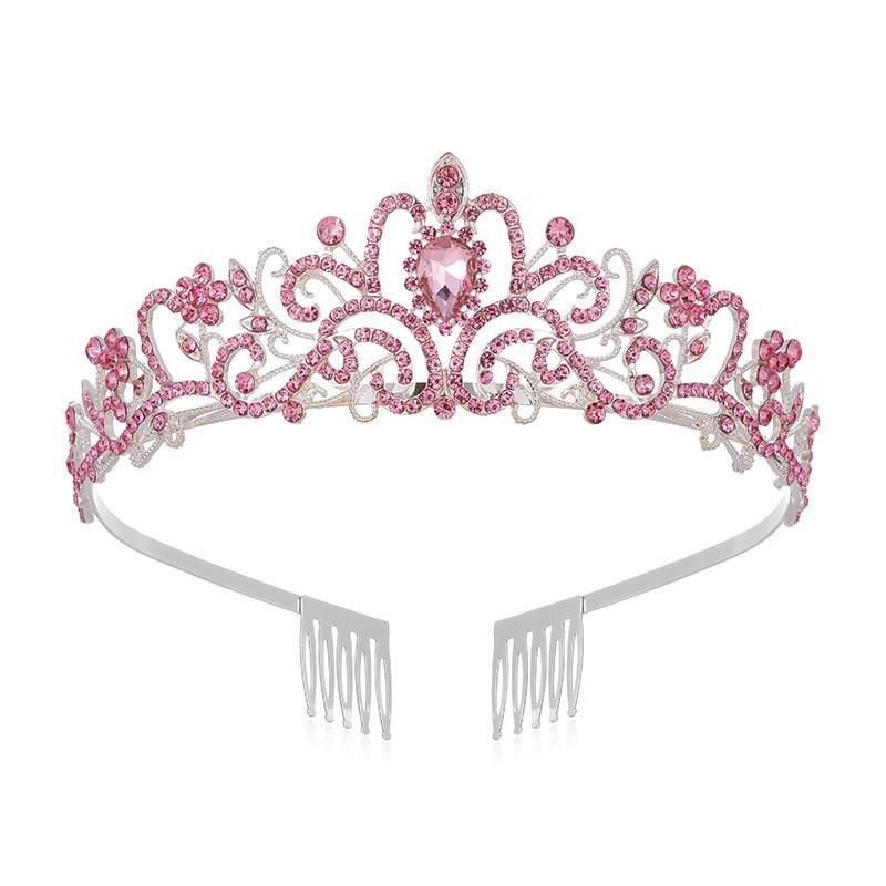 Birthday shoulder strap party crown tiara Birthday queen girl suit crown set