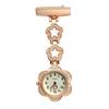 Fashion Women Pocket Watch Clip-on Heart/Five-pointed Star Pendant Hang Quartz Clock For Medical Doctor Nurse Watches