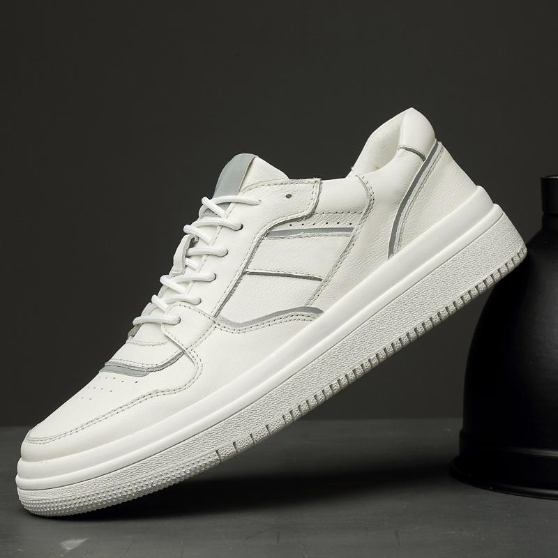 Повседневная обувь Мужская на шнуровке Модная плоская дизайнерская мужская обувь из натуральной кожи белая мужская обувь для отдыха Мужская обувь