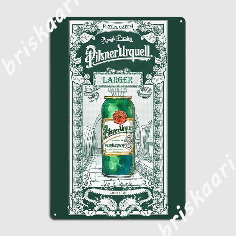 Pilsner Urquell Пиво Пльзень Металлическая Табличка Индивидуальный Настенный Декор Бар Пещера Паб Жестяная Табличка Постеры