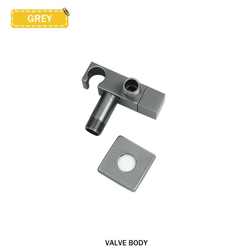 Белый ручной распылитель для туалета Mate Bidet, набор для ванной комнаты, настенный латунный угловой клапан, распылитель для туалета высокого давления из ABS