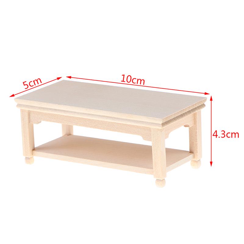 1:12 Miniature Doll House Coffee Table Furniture Wooden Mini Dining Table Toy