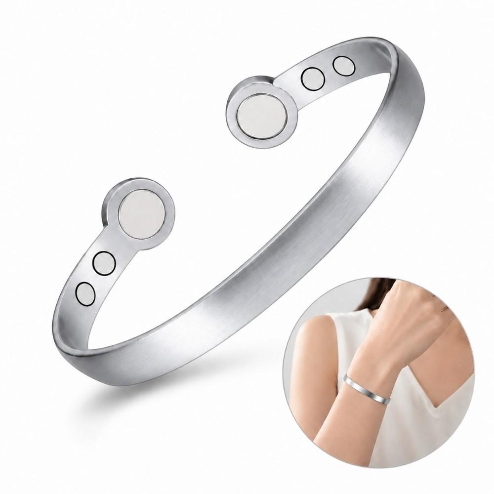 Retro Magnetic Energy Wristband Simple Cuff Bracelets Trendy Vintage Style Bracelet Ring Daily Use