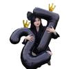 40” Black Crown Birthday Number Balloons - First Birthday Party Photo Props & Decoration