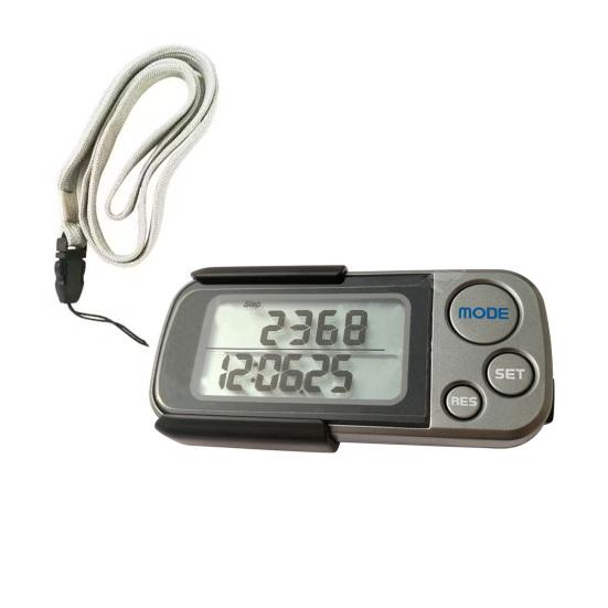 Шагомер для ходьбы 3D с зажимом и шнурком, память на 30 дней, простой счетчик шагов с ЖК-дисплеем, точный фитнес-трекер для мужчин и женщин