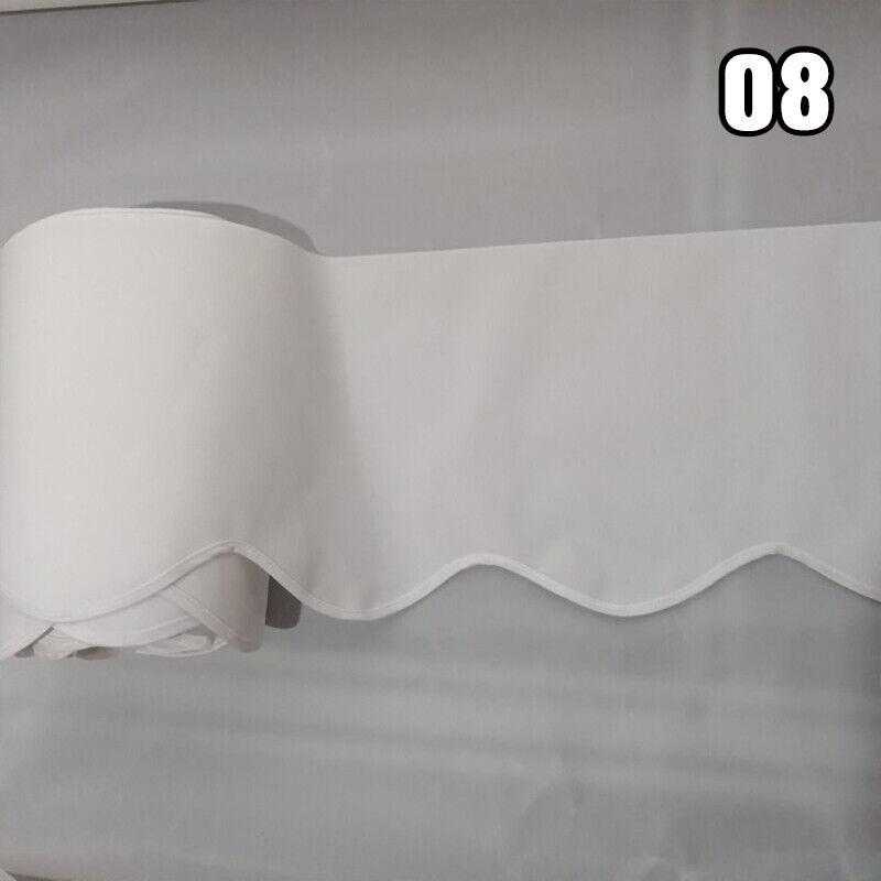 Waterproof Wavy Valance Sun Shade Canopy Patio Awning Store Banner Replacement Durable Sunshade Canopy Cloth Gray Beige Strips