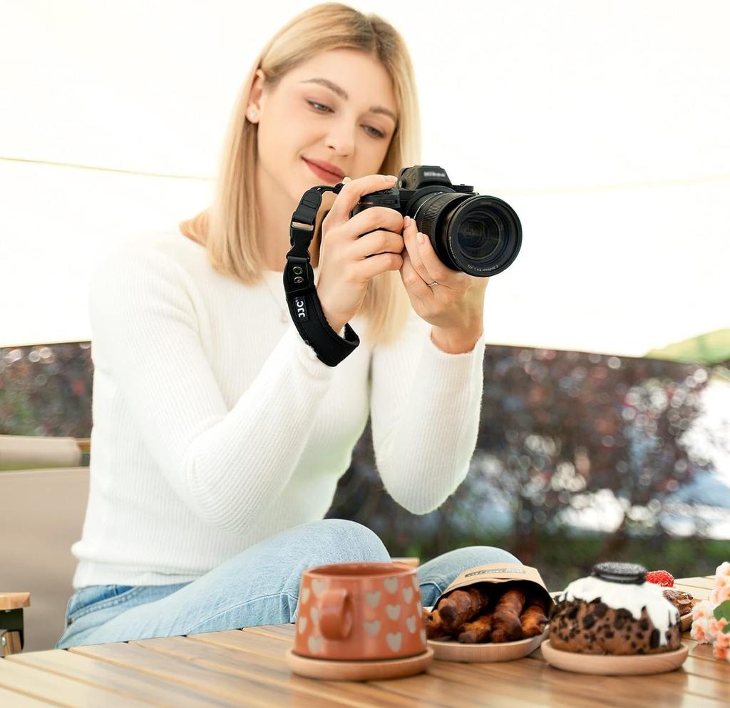 JJC Быстросъемный мягкий кистевой ремешок для камеры для Canon EOS R5 Mark Kiss Kiss и изготовленный из ремешка/запястья II, R5, R7, R8, R50, R10, R100, R6M2, R5C, R5, R6, R,