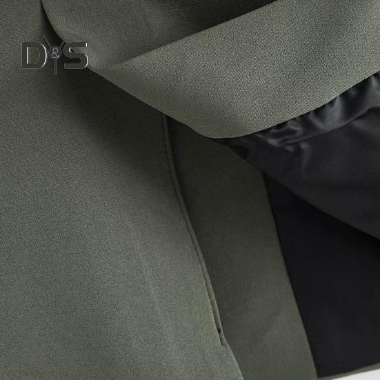 Women Vest Coat Turn Down Collar Sleeveless Loose Solid Color Single Button Cardigan Strap Decor Mid Length Commute Formal Suit Waistcoat