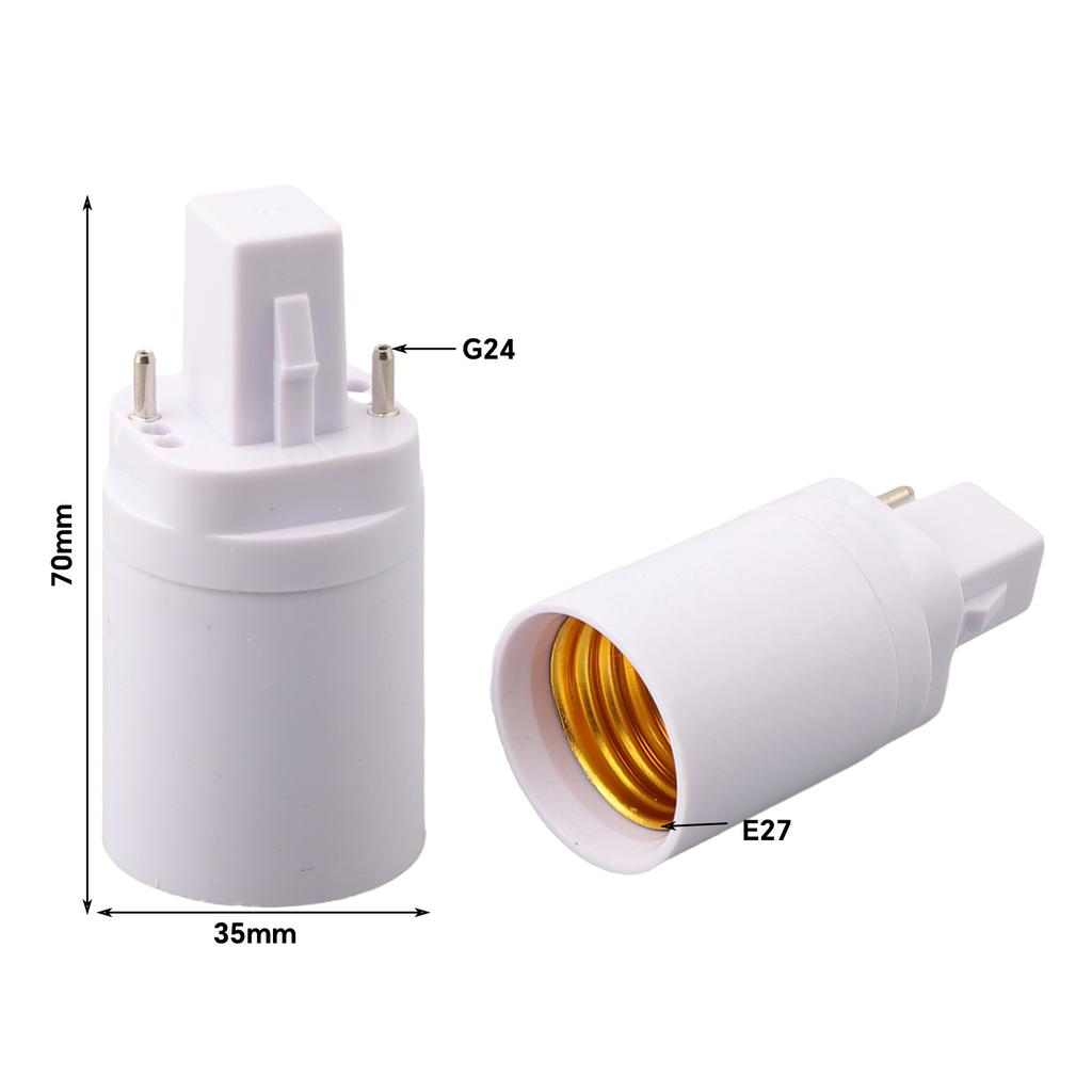 5 шт./лот G24 в E27 Конвертер патрона лампы G24d Короткий стиль GX24 Головка лампы Удлиненный патрон 2-контактный 4-контактный Аксессуар для цоколя лампы