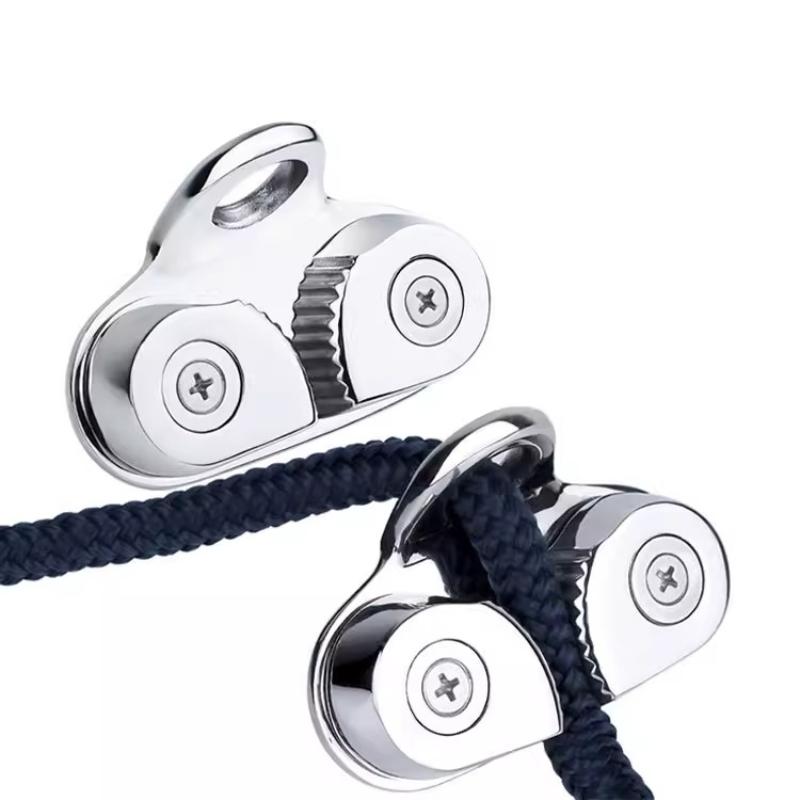 Marine Grade 316 Stainless Steel Rope Clamp Quick Chain Stopper Cord Fastener for Boat Yacht Accessories