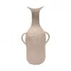 Hestia Tapered Metal Vase with Handles - White