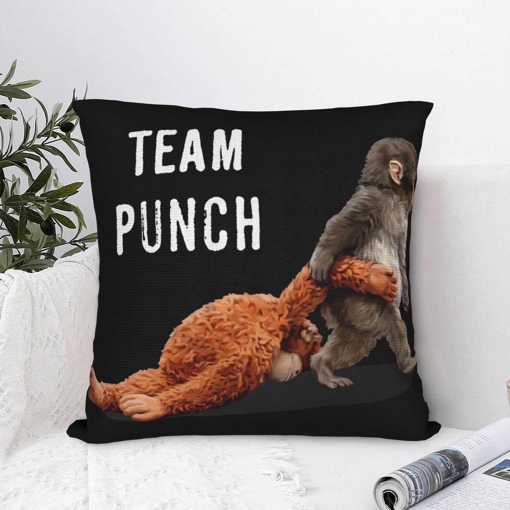 Decorative Pillowcases Sad Monkey Punch Meme With An Orange Toy Stuff Bedroom Throw Pillow Case Cover Square Multiple Sizes