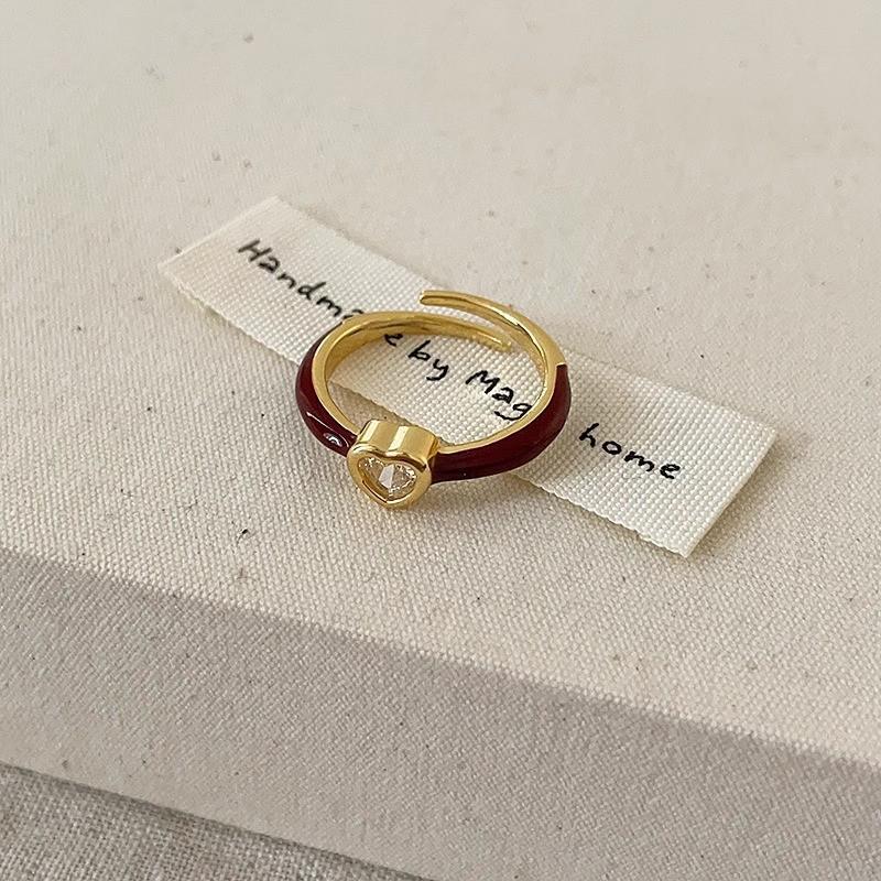 Retro Style Versatile Heart Open Ring for Women