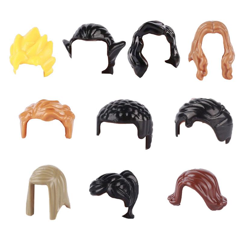 City Building Blocks Body Character Clothing Accessories Helmet Hat Colorful Hair Hairstyle Mini Brick Compatible Toy Gift X040