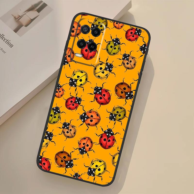 Чехол-божья коровка для Oppo A76 A96 A16 A17 A18 A60 A80 A40 A38 A58 A78 A98 A94 A74 A54 A15 A57 A77 A5 Pro