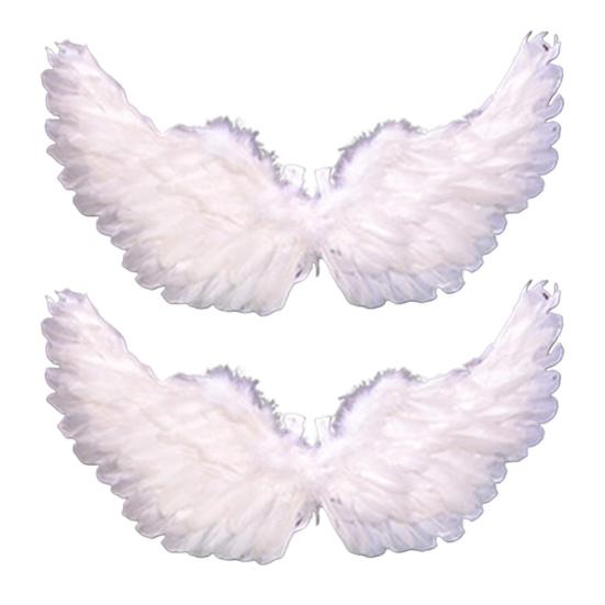 2 шт. крылья ангела из перьев для женщин и девочек, костюм крыльев феи из перьев с эластичными ремнями для Хэллоуина, реквизит для выступления на сцене для косплея и вечеринки