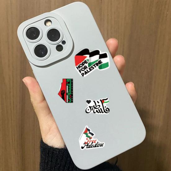 50Pcs Free Palestine Stickers Cool Waterproof Vinyl Decal for Adults Teens Kids Cartoon Graffiti Sticker for Water Bottle Bike