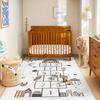 Ковер в детскую комнату в стиле бохо-сканди, коврик для игры в классики, развивающий ковер для игровой комнаты, коврик для занятий на полу для детской, игра, обучение, ковер нейтрального дизайна