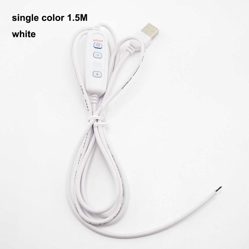DC 5V LED 2-контактный 3-контактный Диммер USB-порт Питание сенсорное питание Удлинитель светового кабеля Провод Переключатель ВКЛ/ВЫКЛ Для светодиодной лампы