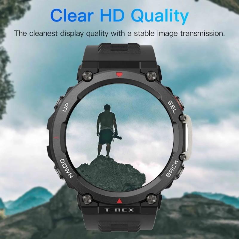 Стекло+чехол для Amazfit T-Rex 2 Защитная пленка для экрана из закаленного стекла и мягкий защитный бампер T Rex 2 Rex2 Чехол Аксессуары