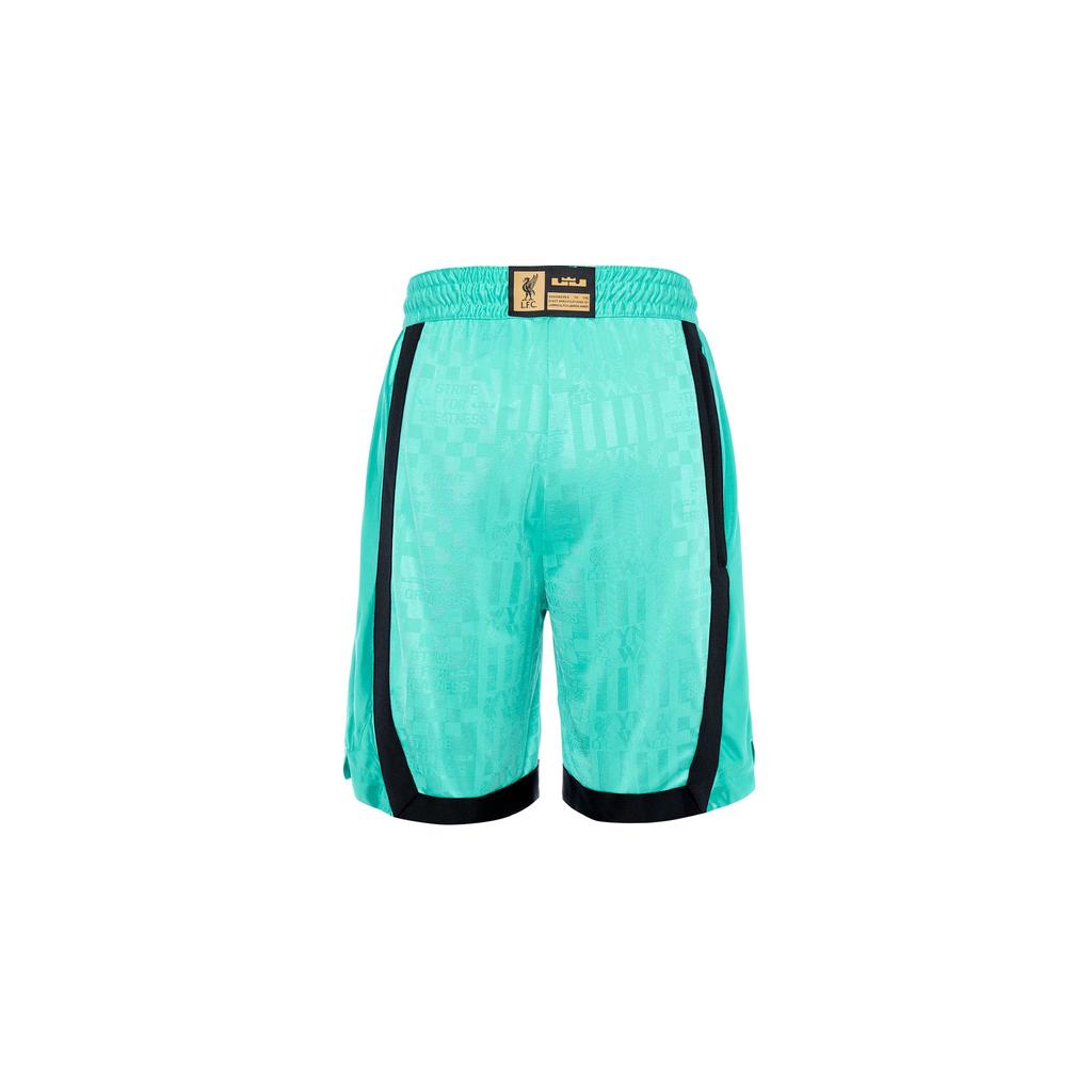 Nike LeBron X Liverpool Dri-FIT Color Block Lace-Up Casual Sports Дышащие влагоотводящие баскетбольные шорты Мужские шорты Washed-Teal FN3013-392