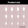 24 Pcs White French Tip Press On Nail Short Almond False Nail Elegant Acrylic Nail Elegant Full Cover Stick On Nail