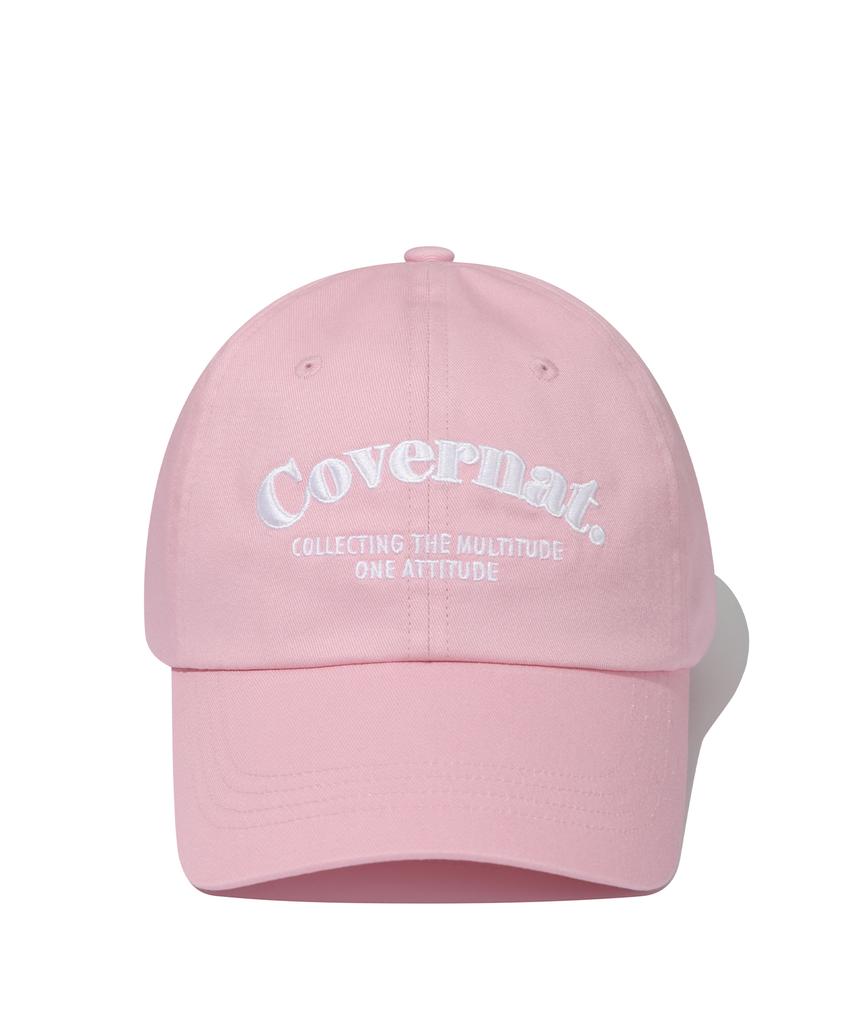 COVERNAT Serif Lettering Ball Cap Pink