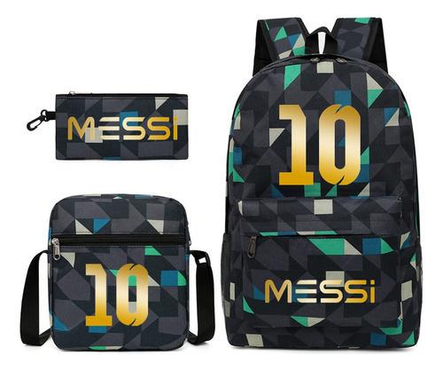 Youth Fashion Backpack Shoulder Bag Pencil Case Children'S Student School Bag 3-Piece Set