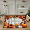 Добро пожаловать Коврик с дизайном кленового листа Нескользящий коврик для прихожей, гостиной, спальни, кухни, прачечной Моющийся коврик