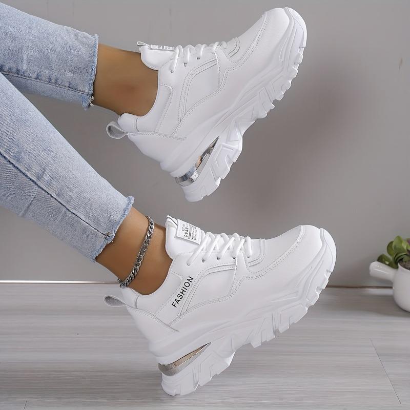Женские кроссовки на платформе, модная шнуровка, обувь для улицы, удобные спортивные туфли с низким верхом