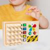 Wooden Busy Board Memory Chess, Led Up Switch Educational Preschool Activities, Montessori for