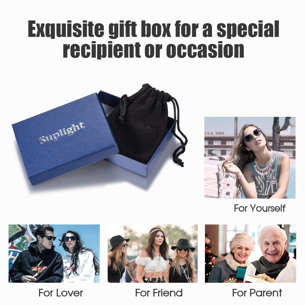 Крест ожерелье черная хирургическая нержавеющая сталь аллергия на металл пара аксессуар [Suplight] мужской женский