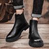 Chelsea Boots Men's Autumn and Winter New British Style Tooling Mid-Top Smoke Pipe Boots All-Matching Fashion Boots