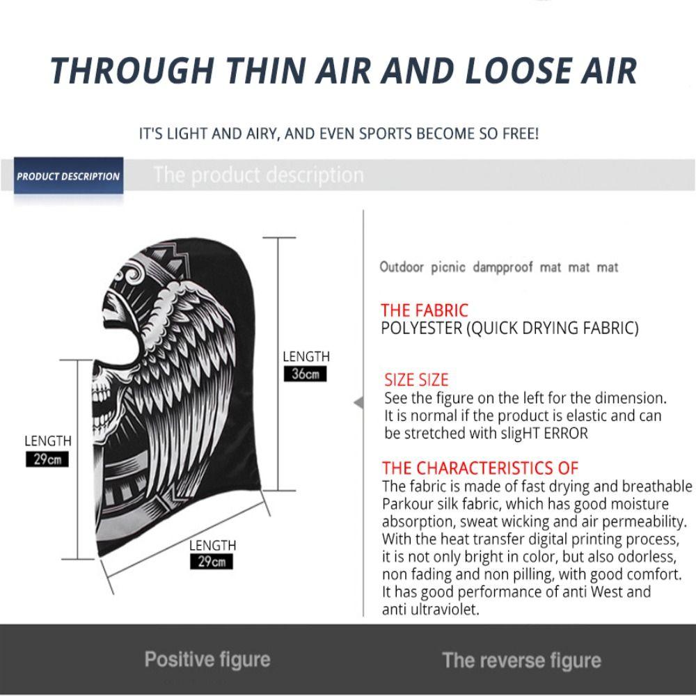 Кепка от солнца Велосипедный головной убор Головной убор Мото Маска на все лицо Мотоциклетный балаклава Подкладка для шлема