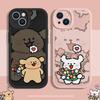 Чехол для телефона для влюбленных, пар, подходит для iPhone 11 12 13 14 15 16 Pro Max XR X XS Mini 8 7 Plus SE 2020, прозрачный чехол, милый мультяшный пес