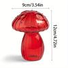 Glass Colorful Mushroom Vase Nordic Style Indoor Home Decoration Hydroponic Flower Arrangement Ornament Desktop Home Decor