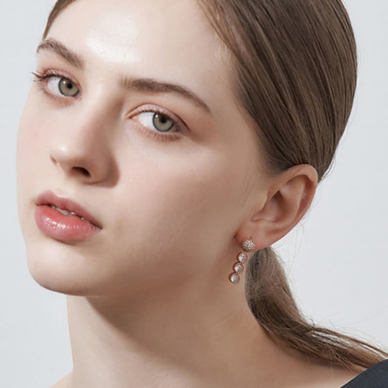 GEIGER Jewelry Серьги-гвоздики с шариками 14K GF GIGFEE012